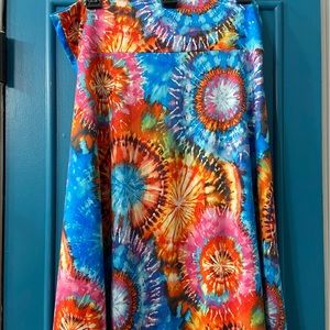 Lularoe Tiedye Azure Skirt